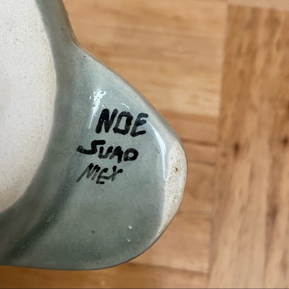 Vintage Noe Suro Mexican Pottery Folk Art Bird Hand-painted Ashtray - Picture 11 of 11